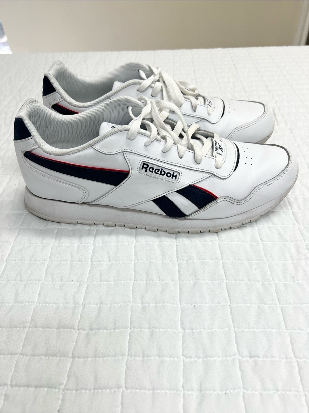 Reebok Classics Harman Run Sneakers Men's White Low Top Athletic Shoes Size 14